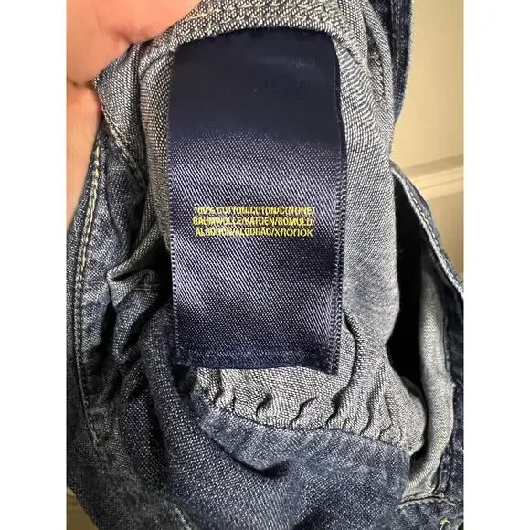 Polo Ralph Lauren Girl’s Denim Longsleeve Dress - Size 12 - Picture 7 of 9